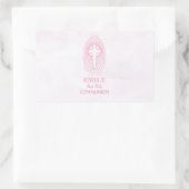 Personalisieren, Rosa Erste Heilige Kommune Cross Rechteckiger Aufkleber (Tasche)