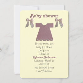 Personalisieren, rosa Mädchenkleid Einladung