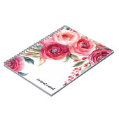 PERSONALISIEREN: Rose | Notizbuch-Journal Notizblock (Linke Seite)