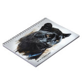 PERSONALISIEREN: Schwarzer Panther | Notebook-Jour Notizblock (Linke Seite)