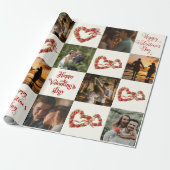 Personalisieren Sie 10 Fotos Happy Valentine Day R Geschenkpapier (Ungerollt)
