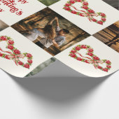 Personalisieren Sie 10 Fotos Happy Valentine Day R Geschenkpapier (Ecke)