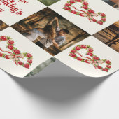 Personalisieren Sie 10 Fotos Happy Valentine Day R Geschenkpapier (Ecke)