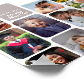 Personalisieren Sie 11 Fotos Moderne Elegante Lieb Poster (Ecke)