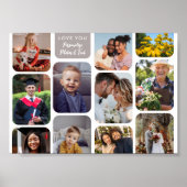 Personalisieren Sie 11 Fotos Moderne Elegante Lieb Poster (Vorne)