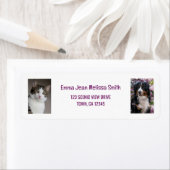 Personalisieren Sie 2 Fotos Katze Hund Moderne Rüc (Insitu)