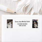 Personalisieren Sie 2 Fotos Katze Hund Moderne Rüc (Insitu)