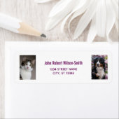 Personalisieren Sie 2 Fotos Katze Hund Moderne Rüc (Insitu)