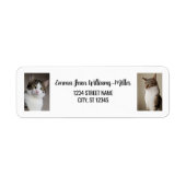 Personalisieren Sie 2 Fotos mit Cat Moderne Rückse (Vorne)