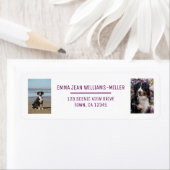 Personalisieren Sie 2 Fotos mit Hund Moderne Rücks (Insitu)