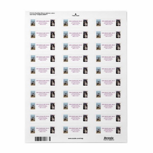 Personalisieren Sie 2 Fotos mit Hund Moderne Rücks (Vorne)