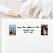 Personalisieren Sie 2 Fotos mit Hund Moderne Rücks (Insitu)