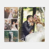 Personalisieren Sie 4 benutzerdefinierte BildColla Fleecedecke (Vorderseite (Horizontal))