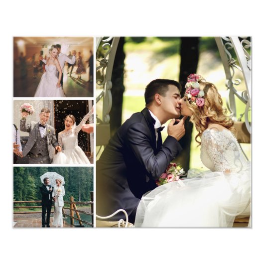 Personalisieren Sie 4 benutzerdefinierte BildColla Fotodruck (Vorne)