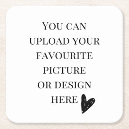 Personalisieren Sie 4 Zoll x 4 Zoll Rechteckiger Pappuntersetzer