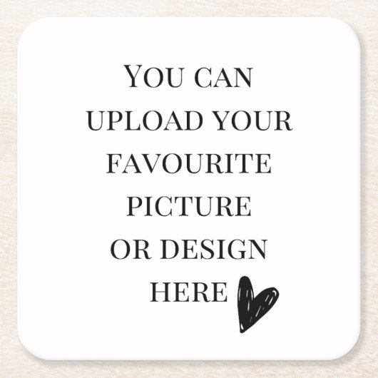 Personalisieren Sie 4 Zoll x 4 Zoll Rechteckiger Pappuntersetzer (Vorderseite)