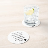 Personalisieren Sie 4 Zoll x 4 Zoll Runder Pappuntersetzer (Vor Ort)