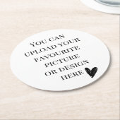 Personalisieren Sie 4 Zoll x 4 Zoll Runder Pappuntersetzer (Angewinkelt)