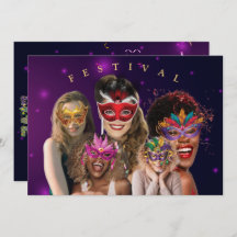 Personalisieren Sie 5 Foto Masquerade Masken Mardi