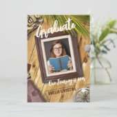 Personalisieren Sie Adventurer Theme Abschluss Ein Einladung (Stehend Vorderseite)