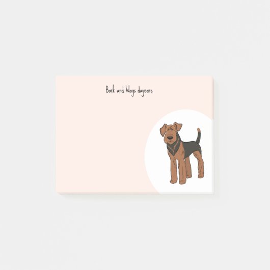Personalisieren Sie Airedale Terrier Post-it Klebezettel (Vorderseite)