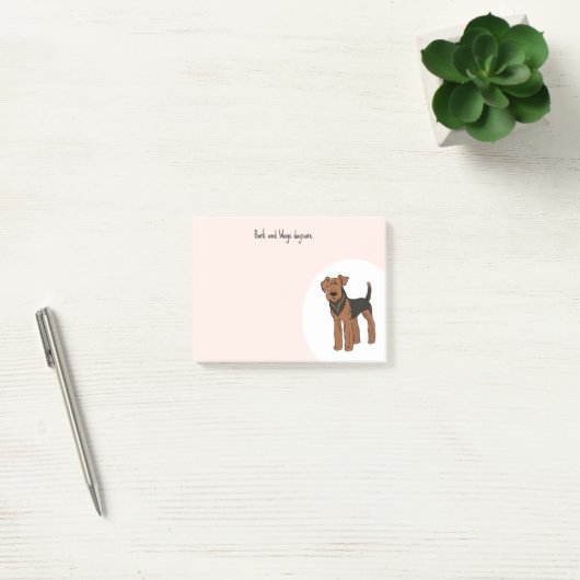 Personalisieren Sie Airedale Terrier Post-it Klebezettel (Büro)