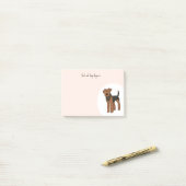 Personalisieren Sie Airedale Terrier Post-it Klebezettel (Auf Schreibtisch)