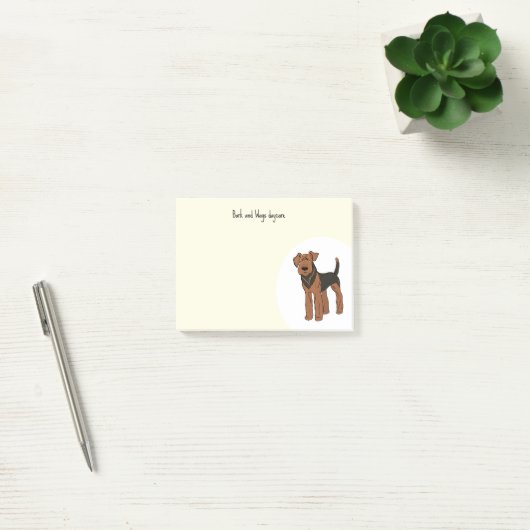 Personalisieren Sie Airedale Terrier Post-it Klebezettel (Büro)
