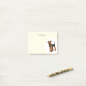 Personalisieren Sie Airedale Terrier Post-it Klebezettel (Auf Schreibtisch)