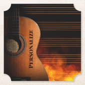 Personalisieren Sie akustisches Gitarrendesign Untersetzer (Vorderseite)