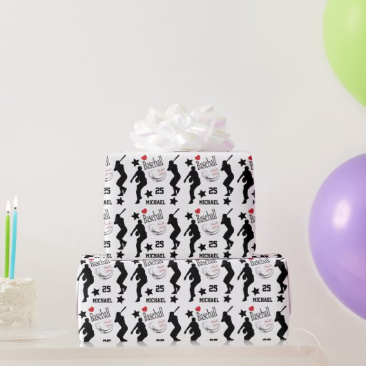 Personalisieren Sie alle Star Baseball Geschenkpapier (Partygeschenke)