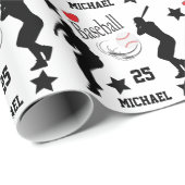 Personalisieren Sie alle Star Baseball Geschenkpapier (Rolleneckpunkt)