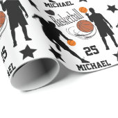 Personalisieren Sie alle Star Basketball Player Geschenkpapier (Rolleneckpunkt)