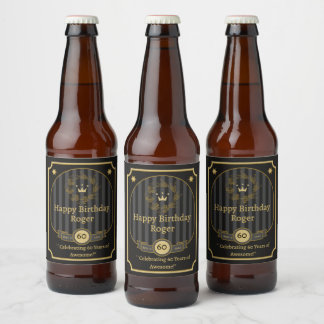 Personalisieren Sie Alles Gute zum Geburtstag für Bierflaschenetikett