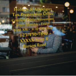 Personalisieren Sie allgemeine Geschäftsdetails Bl Fensteraufkleber