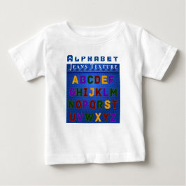 Personalisieren Sie Alphabet Muster Jeans Textur Baby T-shirt