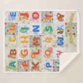 Personalisieren Sie Alphabet Sherpa Blanket Sherpadecke (Vorderseite (Horizontal))