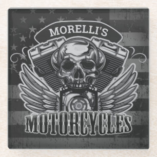 Personalisieren Sie amerikanische Motorräder mit M Glasuntersetzer