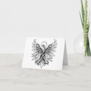 Personalisieren Sie Angel Sketch Karte