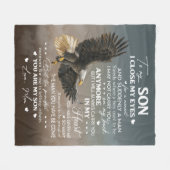 Personalisieren Sie auf meinen Sohn von Mamas der Fleecedecke (Vorderseite (Horizontal))