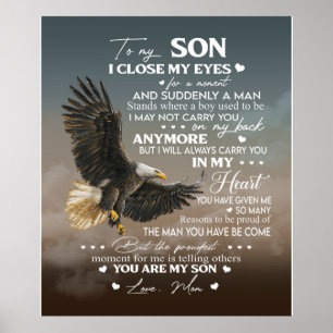 Personalisieren Sie auf meinen Sohn von Mamas der  Poster