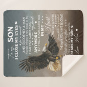 Personalisieren Sie auf meinen Sohn von Mamas der Sherpadecke (Vorderseite (Horizontal))