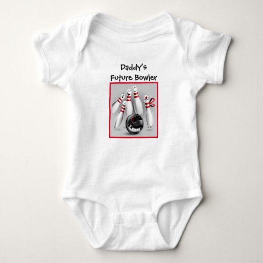 Personalisieren Sie Baby Bowling Baby Strampler (Vorderseite)
