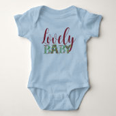 Personalisieren Sie Baby Boy dekorative Skriptschr Baby Strampler (Vorderseite)