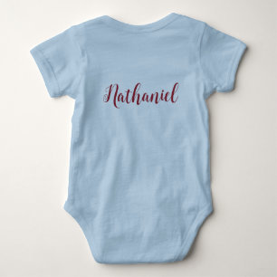 Personalisieren Sie Baby Boy dekorative Skriptschr Strampler