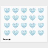 Personalisieren Sie Baby Boy Footprints Adorable Herz-Aufkleber (Blatt)