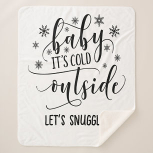 Personalisieren Sie Baby, es ist kalt draußen Sherpadecke