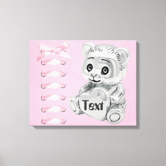 Personalisieren Sie Baby Girl Wall ummantelte Canv Leinwanddruck (Vorderseite)