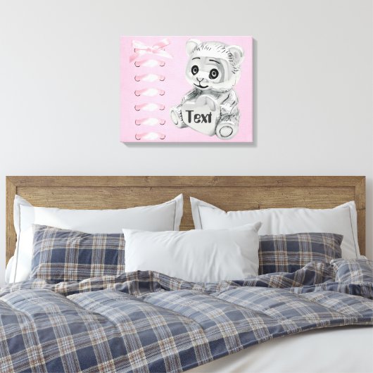 Personalisieren Sie Baby Girl Wall ummantelte Canv Leinwanddruck (Insitu (Schlafzimmer))