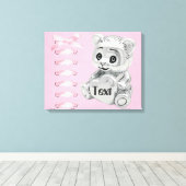 Personalisieren Sie Baby Girl Wall ummantelte Canv Leinwanddruck (Insitu (Holzboden))